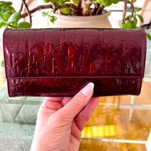 Dior patent leather wallet